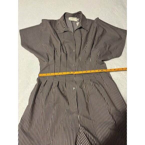 Anthropologie The Tobie Exquise Pleated Romper Sz L Brown NWT - Picture 7 of 11